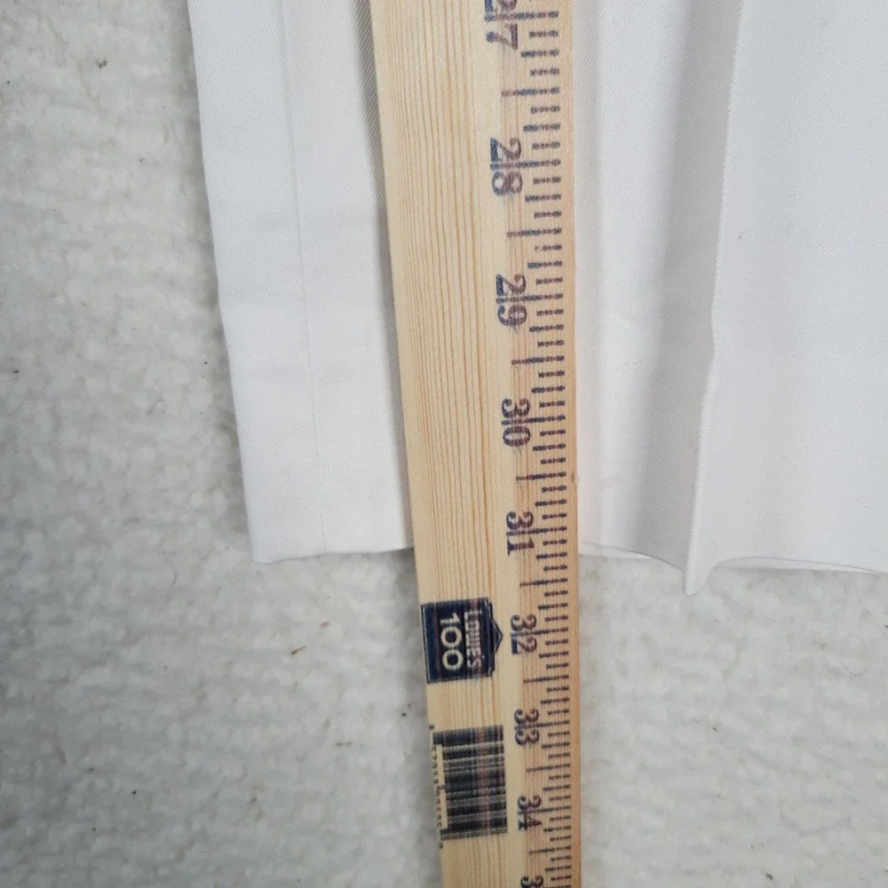 Brooks Brothers 346 Natalie Fit Pants Womens 14 White Cotton Straight Leg Dress